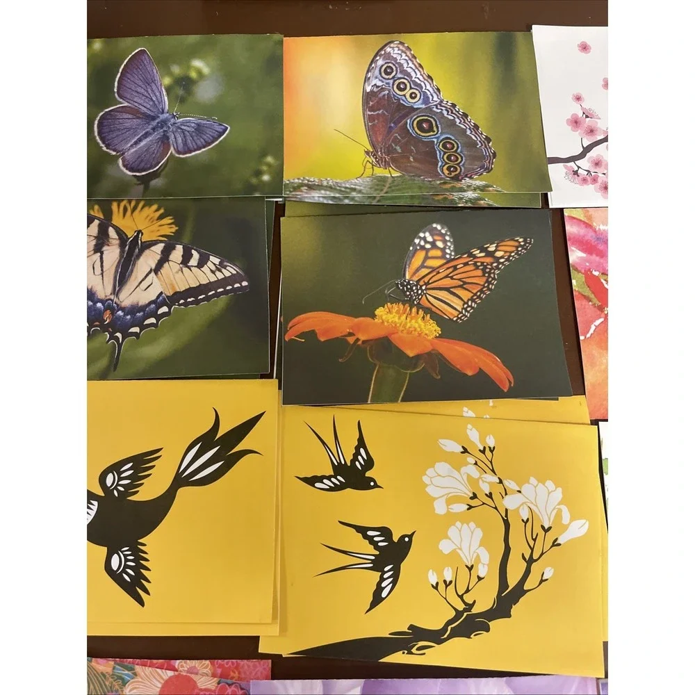 New Mixed Lot 25 Colorful Greeting Cards w/Envelopes Blank. Some have multiples